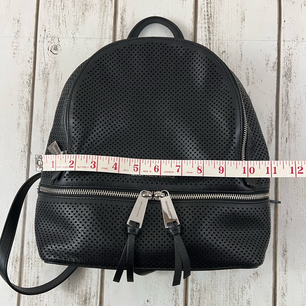 Michael Kors Black Leather Medium Backpack - Picture 11 of 11
